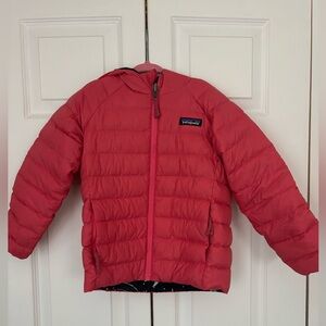 Patagonia Reversible Down Sweater Hoodie - Toddlers' Pink